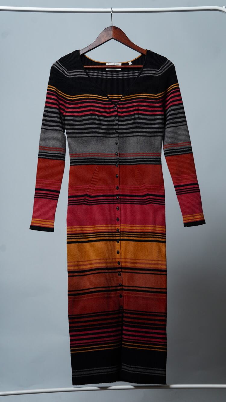Scotch & Soda Amsterdam Striped Multi-Color Sweater Dress Woman's M